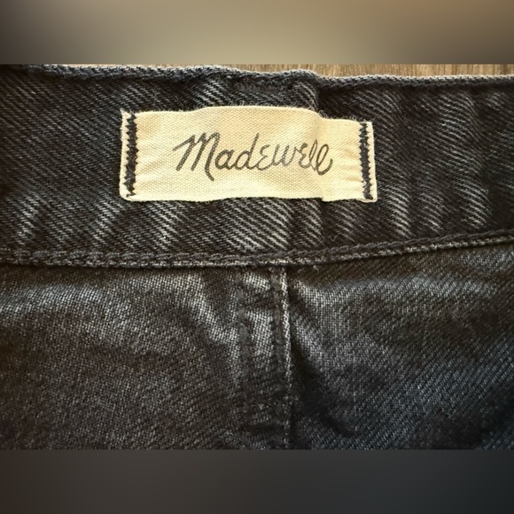 Madewell The Mom Jean Short Short Black/Gray Wash Size 26 - Picture 9 of 11